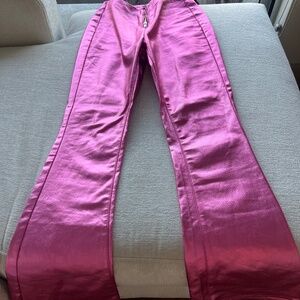 Pink Metallic Pants